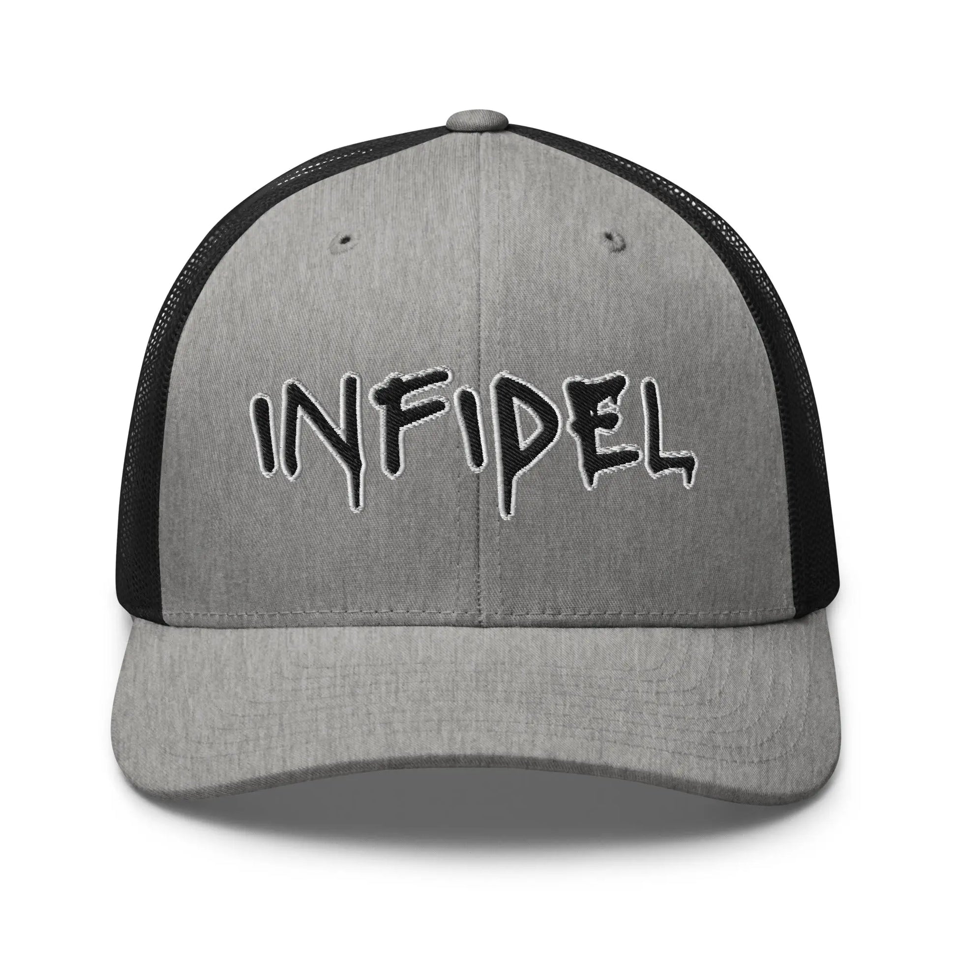 Hats Heather-Black Snapback Custom Trucker Hats Cool INFIDEL Badass Caps for Men & Women Infidel Collective