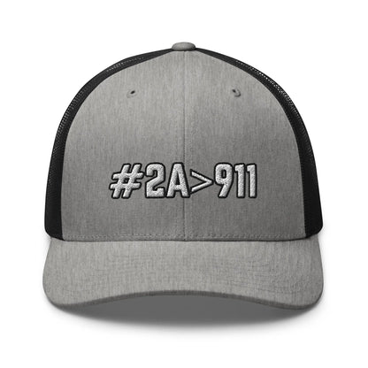 Hats Heather-Black Snapback Custom Trucker Hats Rock the #2A>911 Cap for Men & Women Infidel Collective