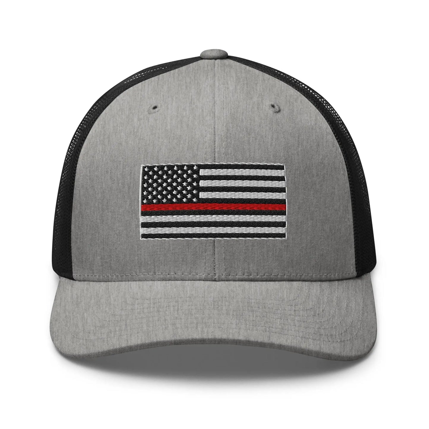 Hats Heather-Black Snapback Custom Trucker Hats Thin Red Line Flag for Men & Women Patriotic Cap Infidel Collective