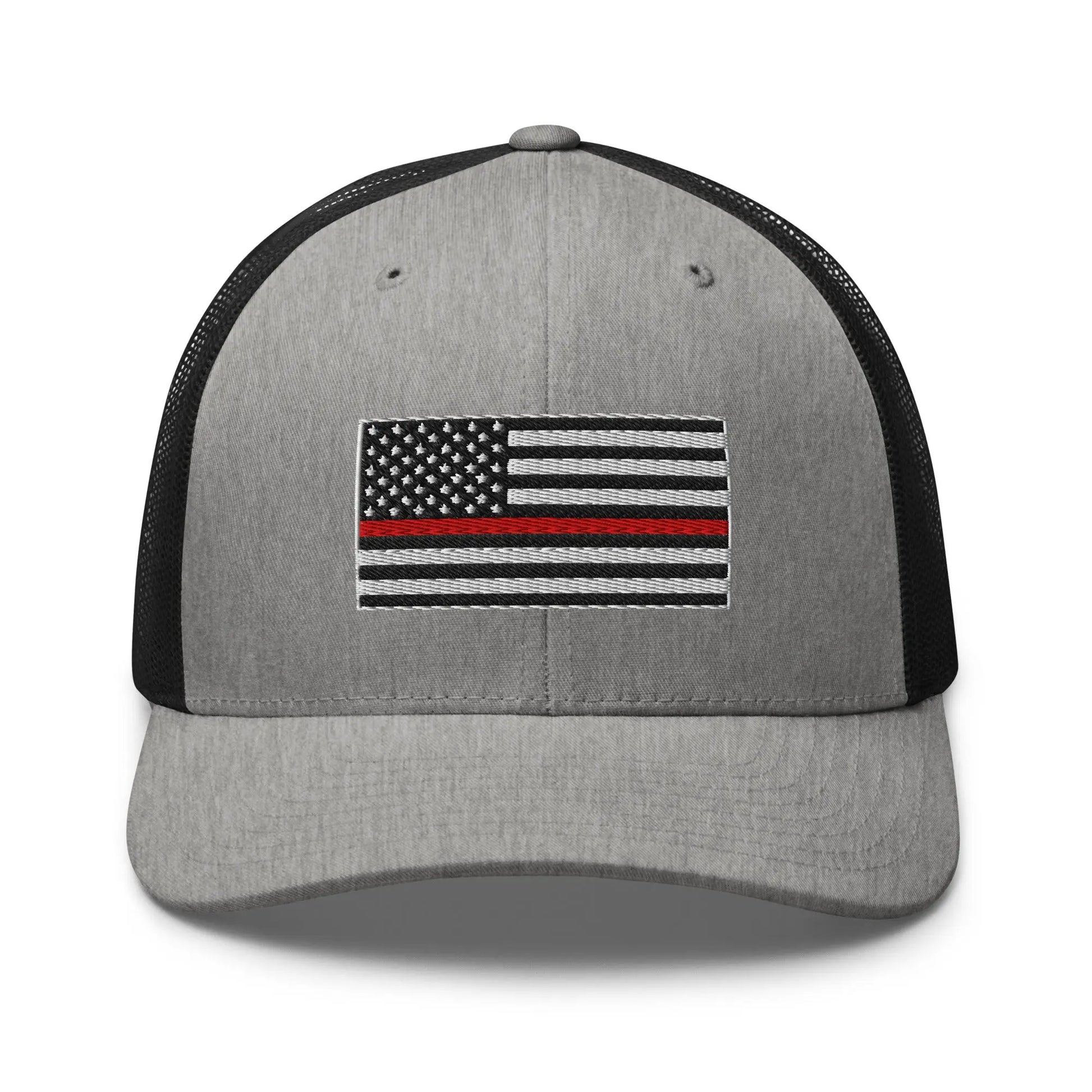 Hats Heather-Black Snapback Custom Trucker Hats Thin Red Line Flag for Men & Women Patriotic Cap Infidel Collective