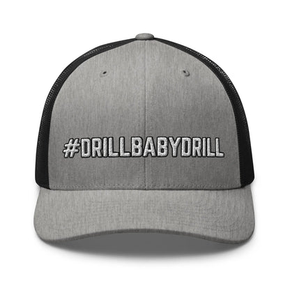 Hats Heather-Black Snapback Custom Trucker Hats #DRILLBABYDRILL Funny Cap for Men & Women Infidel Collective
