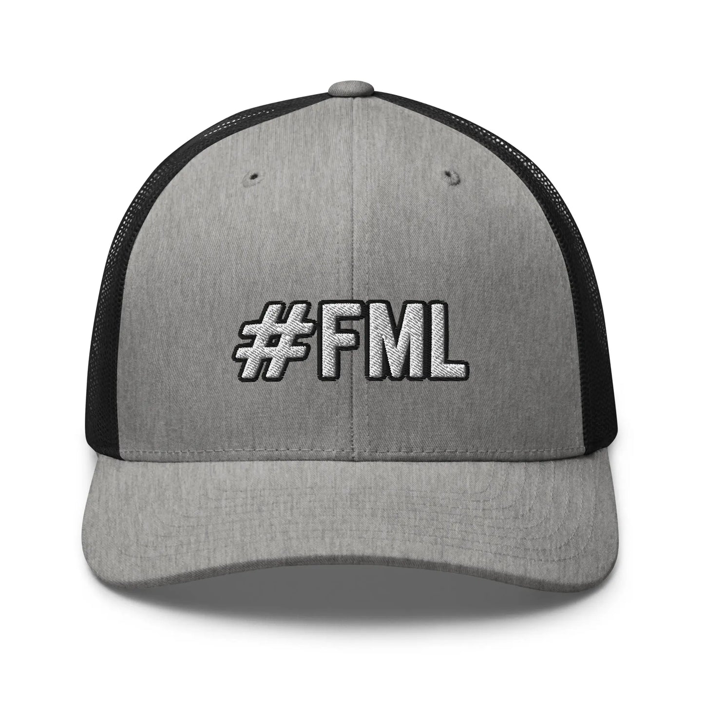Hats Heather-Black Snapback Custom Trucker Hats #FML Cap for Men & Women Funny Everyday Humor Infidel Collective