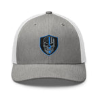 Hats Heather-Grey-White Snapback Custom Trucker Hats Blue Line Skull Cool Patriotic Cap Infidel Collective