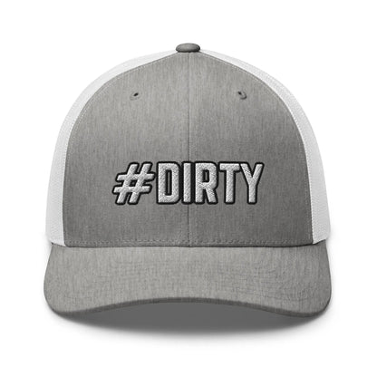 Hats Heather-Grey-White Snapback Custom Trucker Hats #DIRTY Funny Cap for Men & Women Infidel Collective