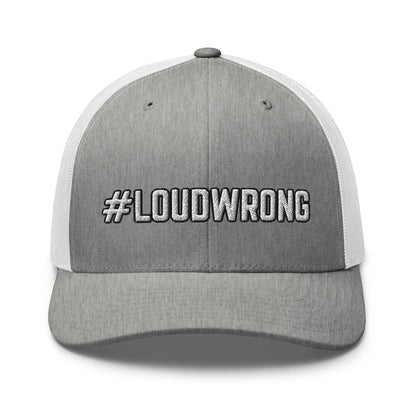 Hats Heather-Grey-White Snapback Custom Trucker Hats #LOUDWRONG Funny Cap for Men & Women Infidel Collective