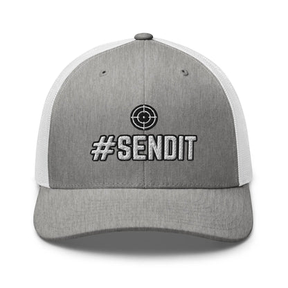 Hats Heather-Grey-White Snapback Custom Trucker Hats #SENDIT 2A Hat for Patriotic Men & Women Infidel Collective