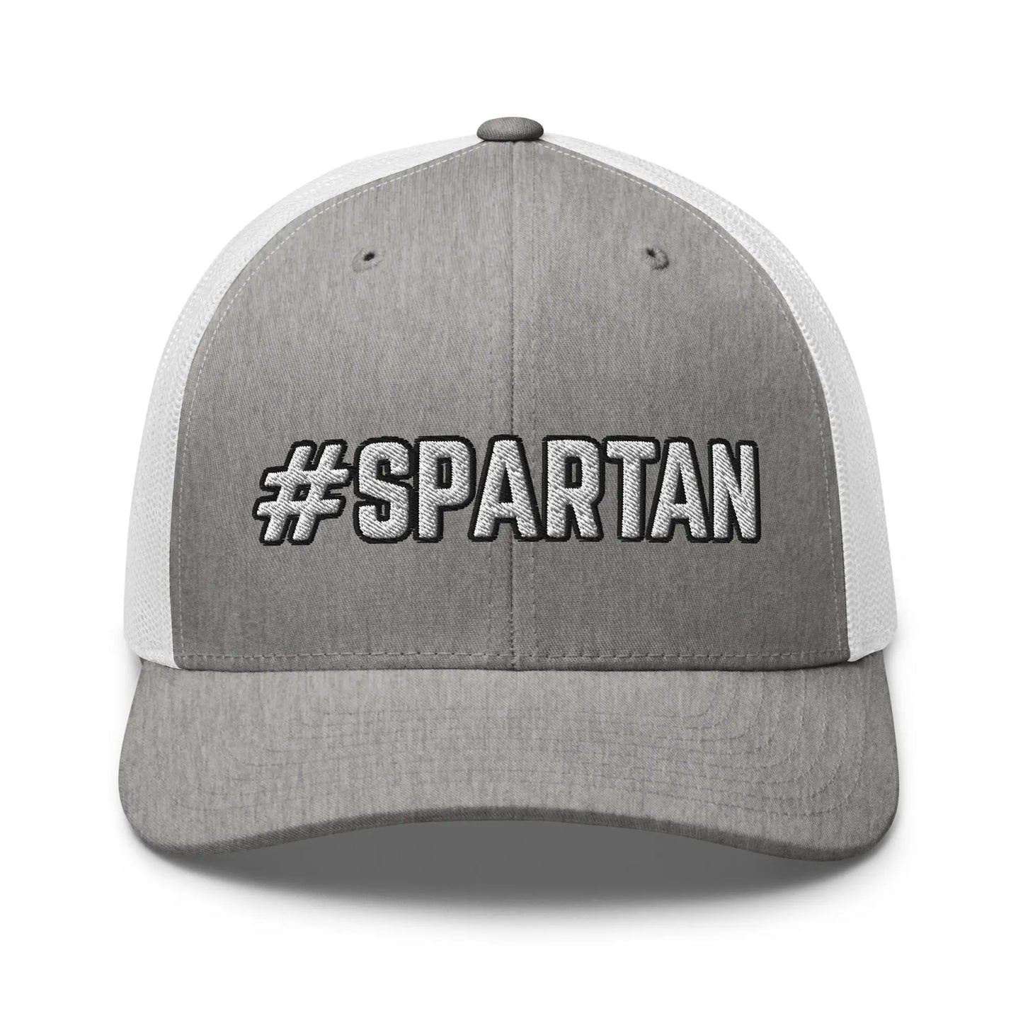 Hats Heather-Grey-White Snapback Custom Trucker Hats #SPARTAN Best Badass Cap for Men & Women Infidel Collective