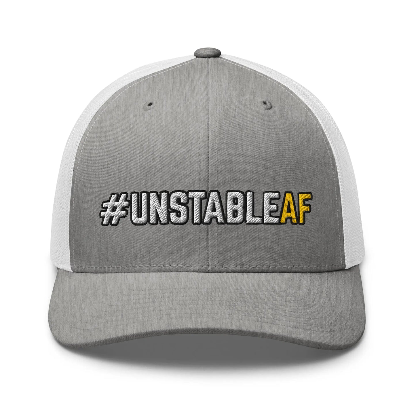 Hats Heather-Grey-White Snapback Custom Trucker Hats #UNSTABLEAF Funny Mesh NSFW AF Hat Infidel Collective