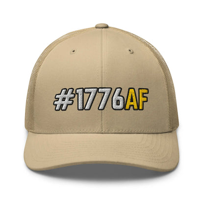 Hats Khaki Snapback Custom Trucker Hat #1776AF Patriotic Cap for Men & Women Infidel Collective