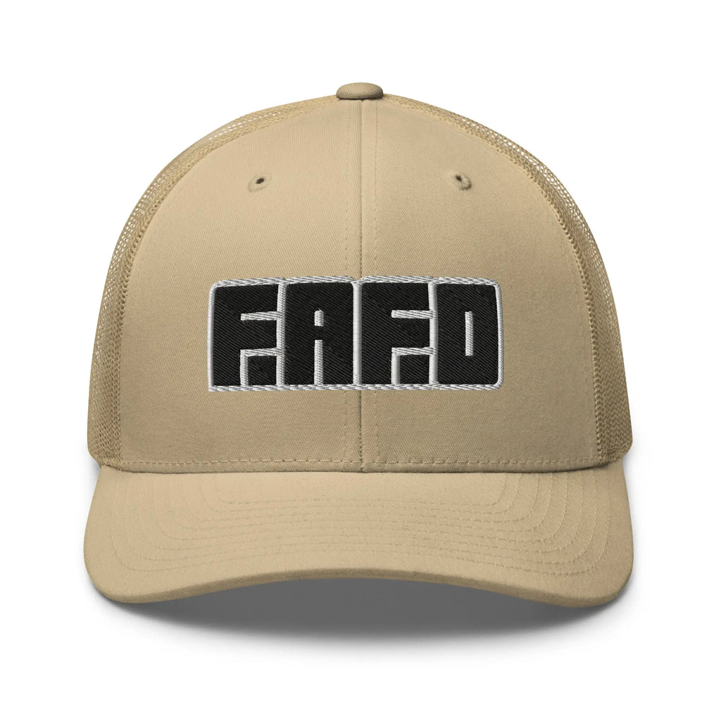 Hats Khaki Snapback Custom Trucker Hats Badass FAFO Grand Games NSFW Caps for Men & Women Infidel Collective