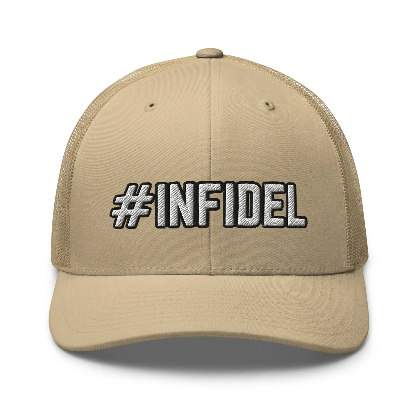 Hats Khaki Snapback Custom Trucker Hats Badass Patriotic #INFIDEL Cap for Men & Women Infidel Collective