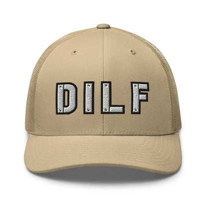 Hats Khaki Snapback Custom Trucker Hats DILF Cap – NSFW Patriotic for Men & Women Infidel Collective