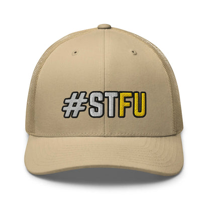 Hats Khaki Snapback Custom Trucker Hats Funny STFU NSFW Cap for Men & Women Infidel Collective
