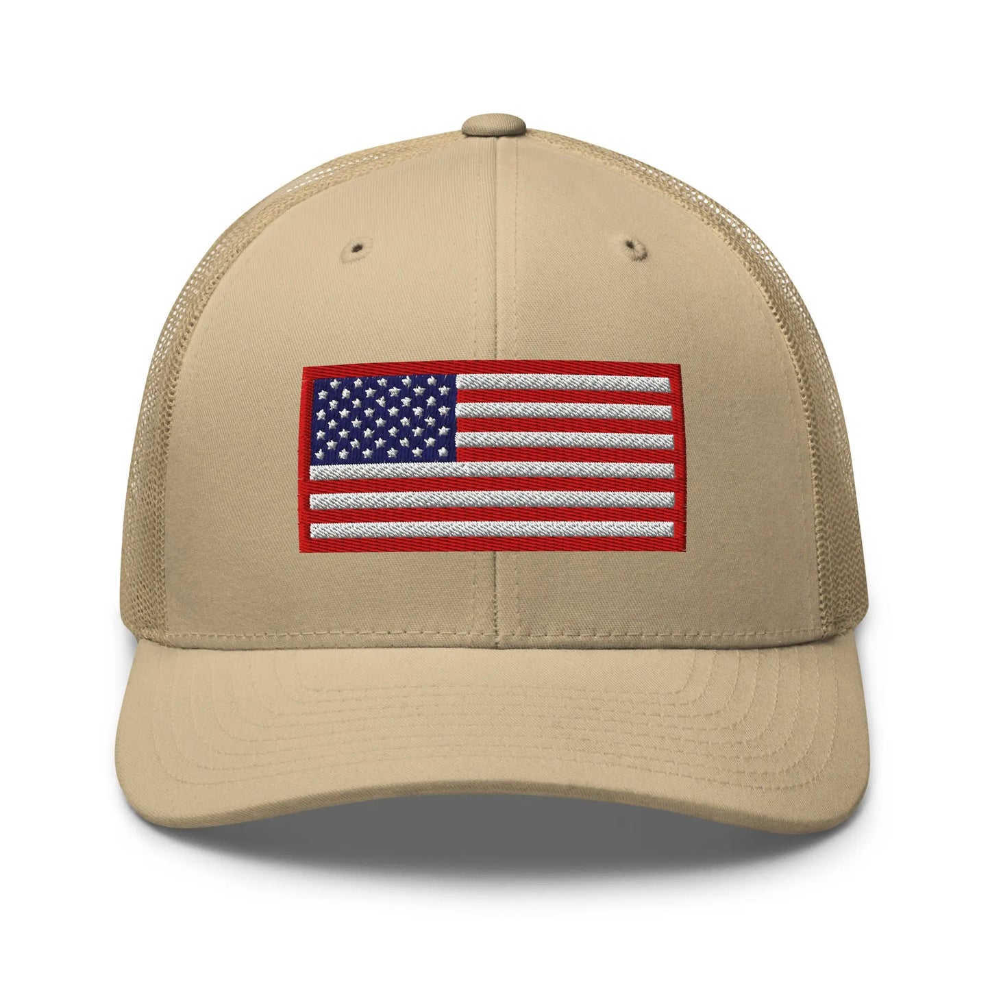 Hats Khaki Snapback Custom Trucker Hats Old Glory USA Flag Red White Blue Patriotic Cap Infidel Collective