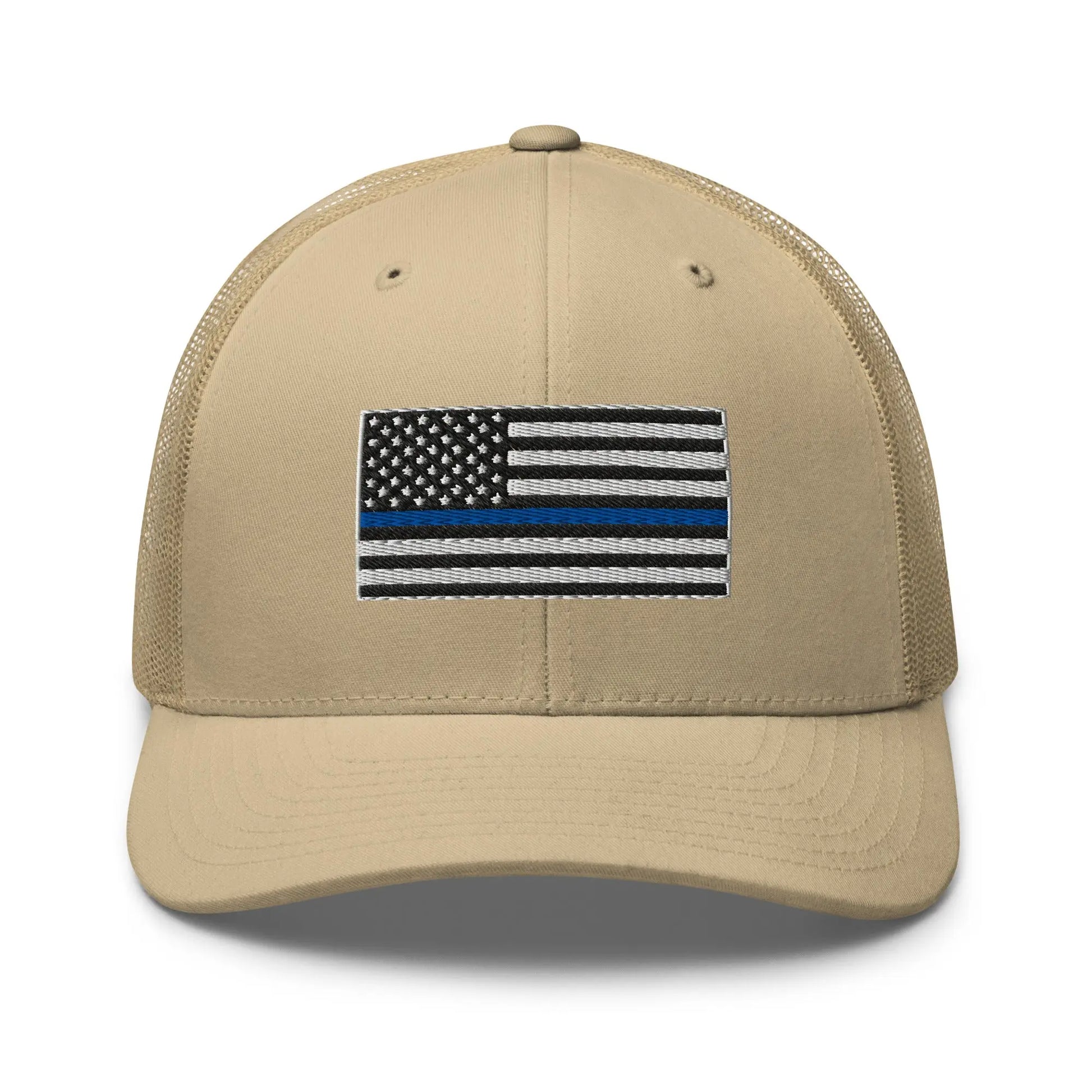 Hats Khaki Snapback Custom Trucker Hats Thin Blue Line Flag Cool Patriotic Cap Infidel Collective