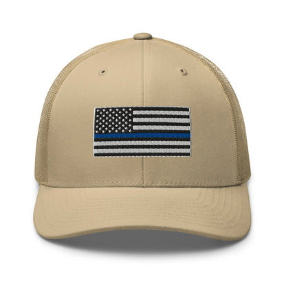 Hats Khaki Snapback Custom Trucker Hats Thin Blue Line Flag Cool Patriotic Cap Infidel Collective