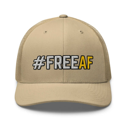 Hats Khaki Snapback Custom Trucker Hats #FREEAF Cool Patriotic Cap for Men & Women Infidel Collective