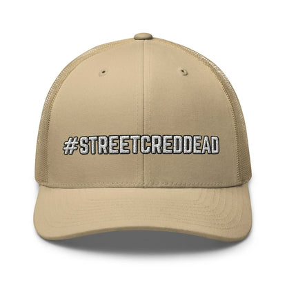 Hats Khaki Snapback Custom Trucker Hats #STREETCREDDDEAD Funny Hat for Men & Women Infidel Collective