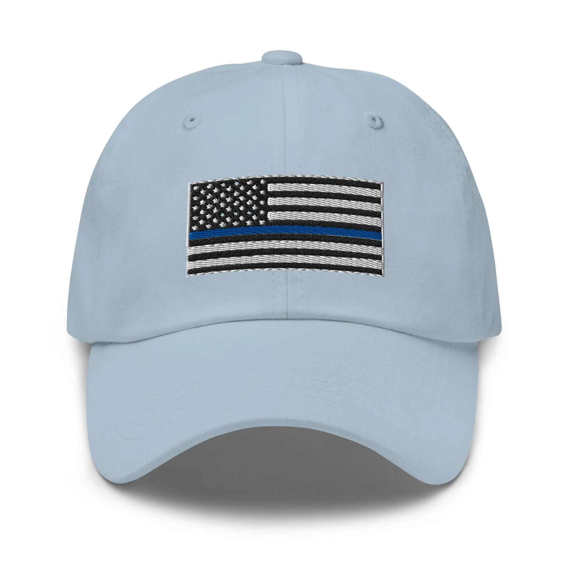 Hats Light-Blue Classic Ball Cap with Back the Blue USA Flag Embroidery Infidel Collective