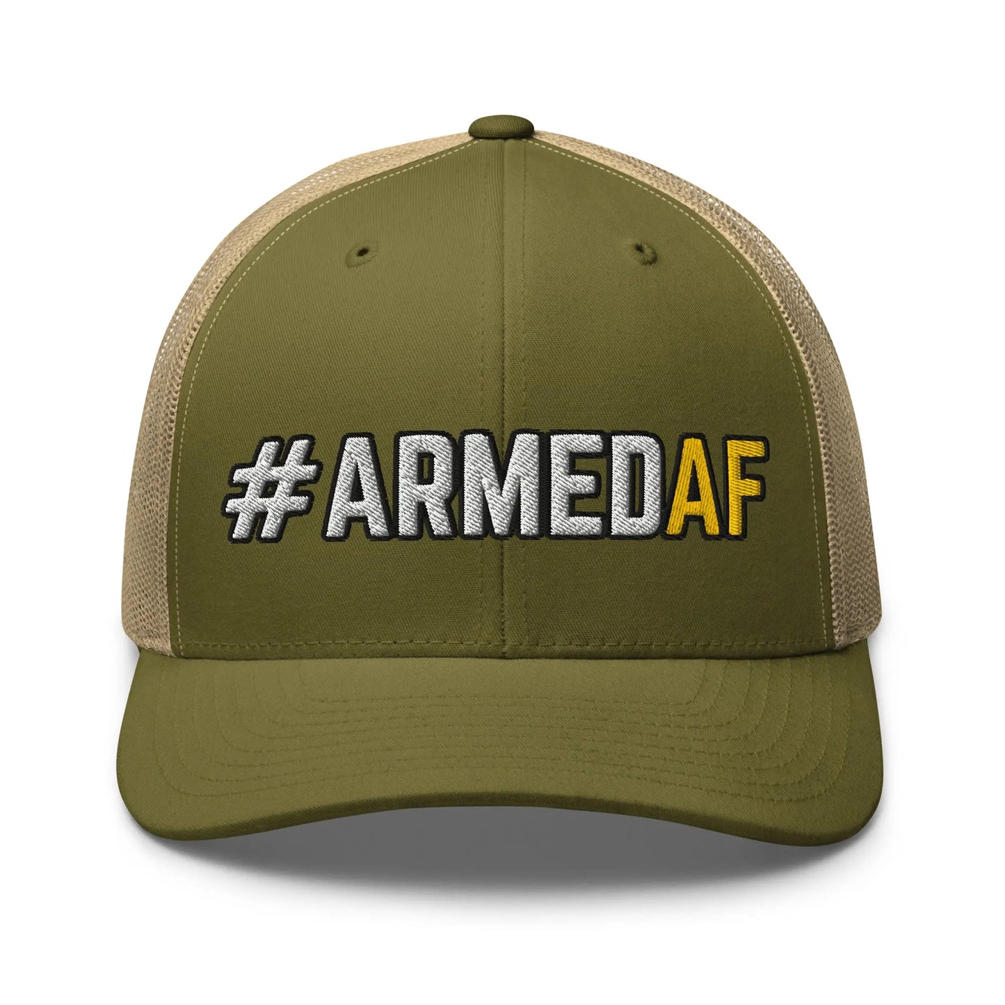 Hats Moss-Khaki Snapback Custom Trucker Hats 2A #ARMEDAF Cool Cap for Men & Women Infidel Collective