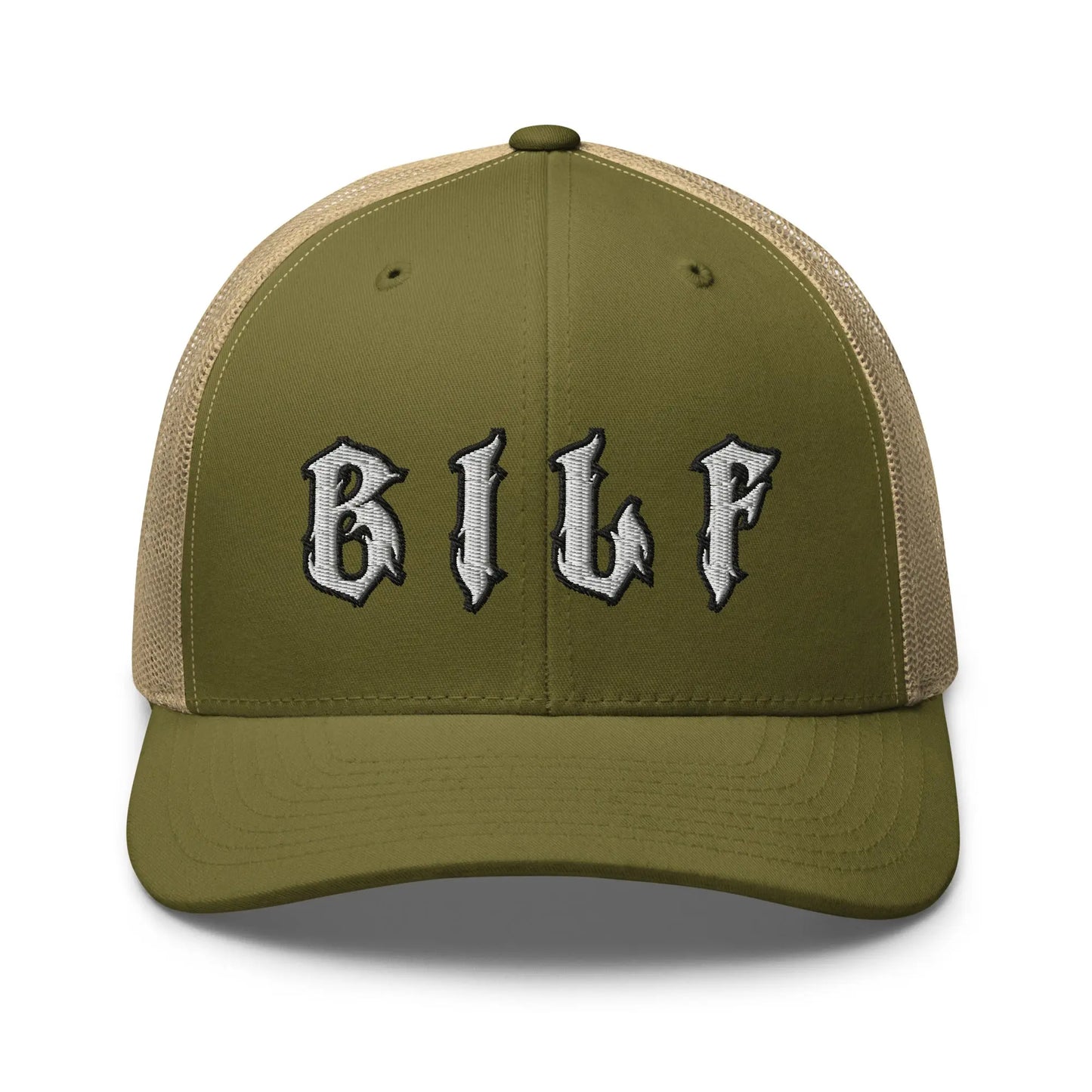 Hats Moss-Khaki Snapback Custom Trucker Hats Cool BILF Bikers Cap for Men & Women Infidel Collective