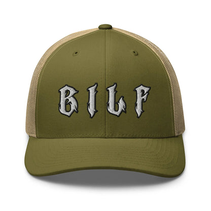 Hats Moss-Khaki Snapback Custom Trucker Hats Cool BILF Bikers Cap for Men & Women Infidel Collective