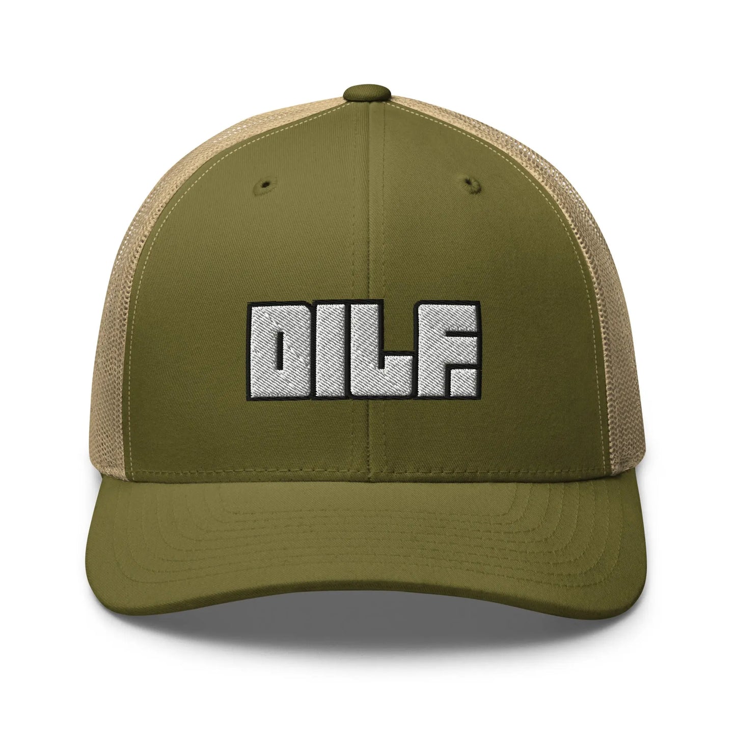 Hats Moss-Khaki Snapback Custom Trucker Hats DILF Block Cap – NSFW 2A for Men & Women Infidel Collective