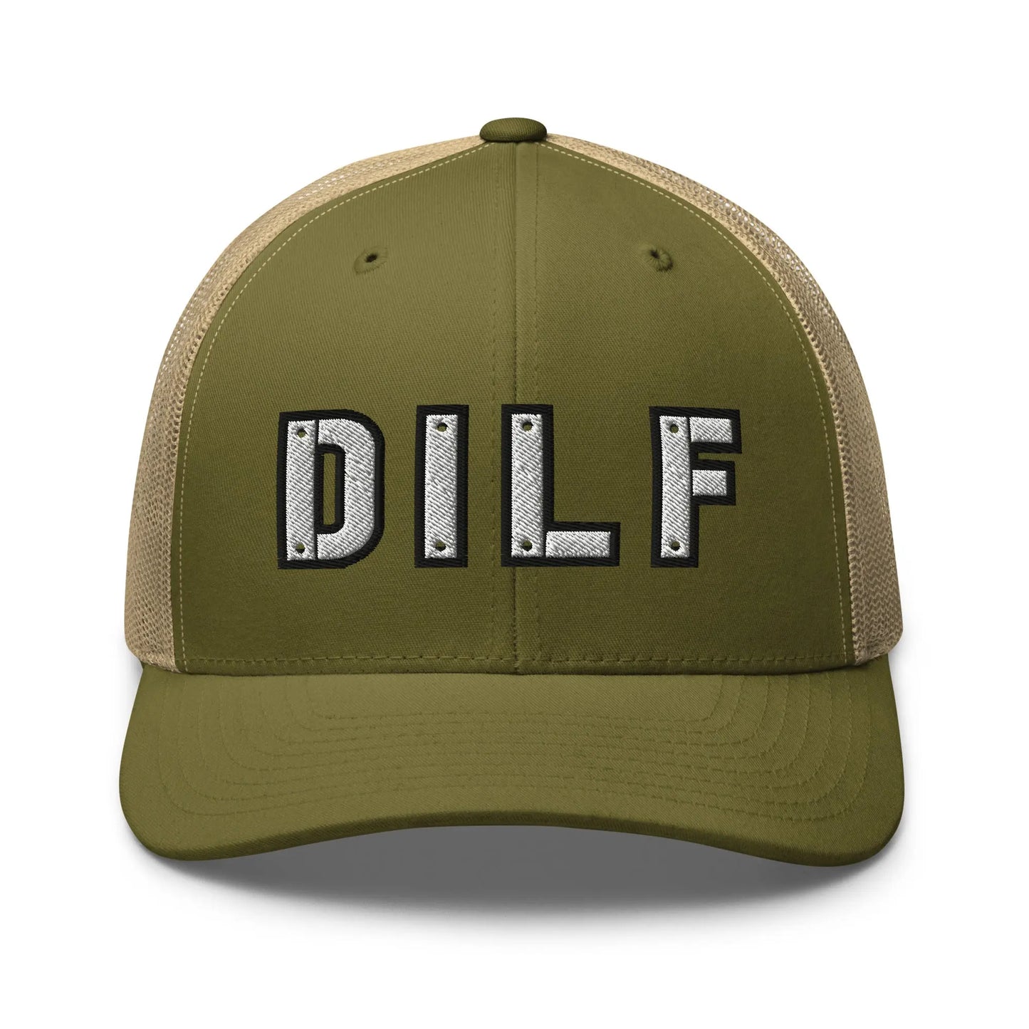 Hats Moss-Khaki Snapback Custom Trucker Hats DILF Cap – NSFW Patriotic for Men & Women Infidel Collective