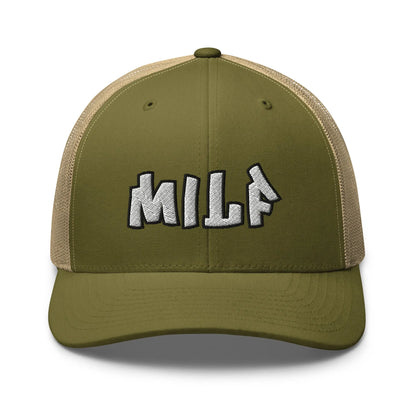 Hats Moss-Khaki Snapback Custom Trucker Hats Funny MILF Cap for Sexy Women Who Own It Infidel Collective
