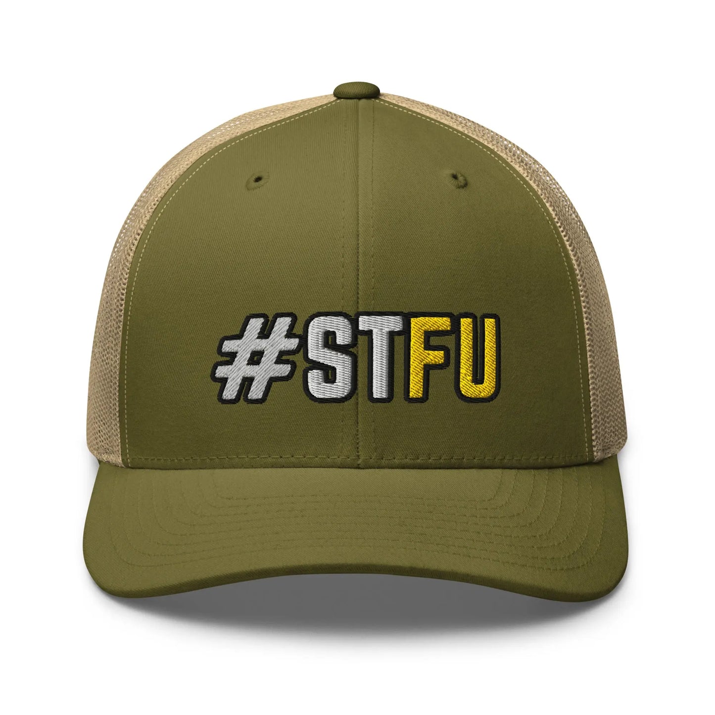 Hats Moss-Khaki Snapback Custom Trucker Hats Funny STFU NSFW Cap for Men & Women Infidel Collective