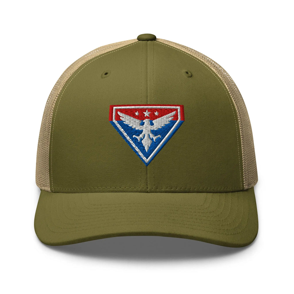 Hats Moss-Khaki Snapback Custom Trucker Hats Liberty Eagle Badge Cool Patriotic Cap Infidel Collective