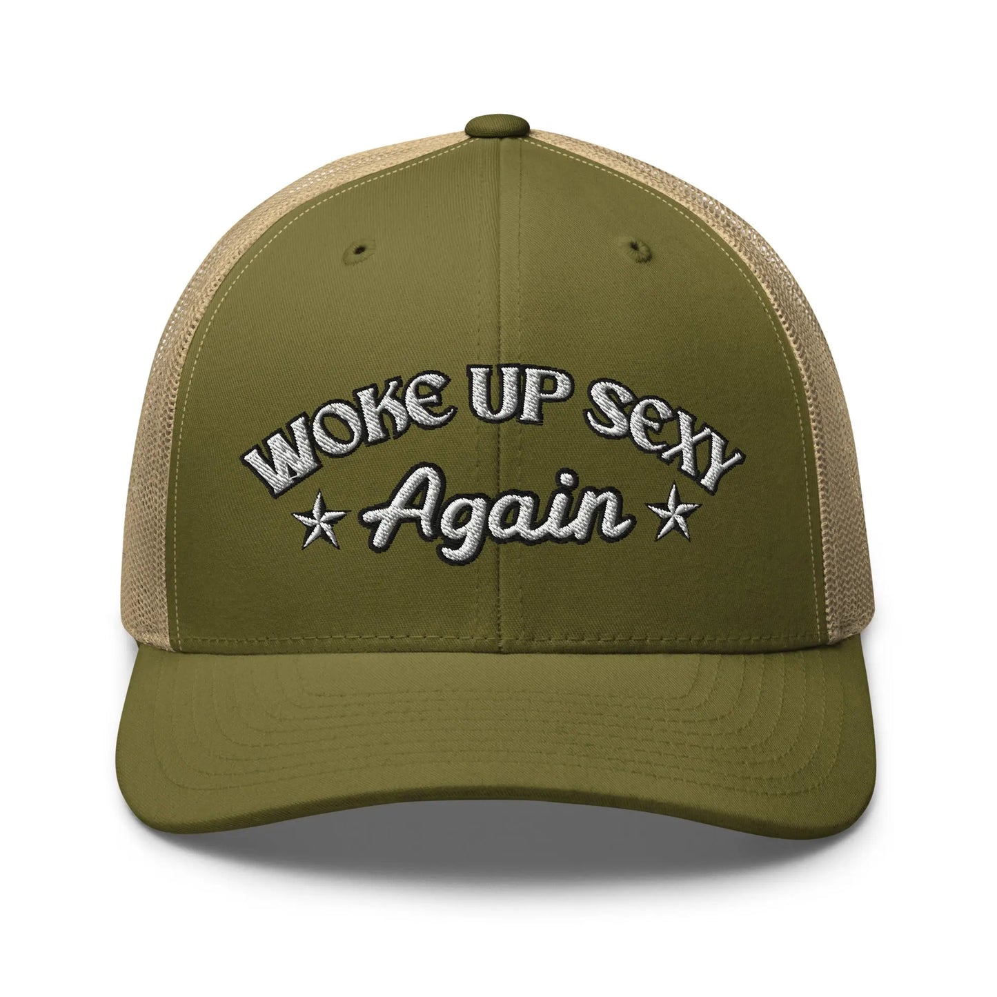 Hats Moss-Khaki Snapback Custom Trucker Hats Woke Up Sexy Cap for Women Who Own It Infidel Collective