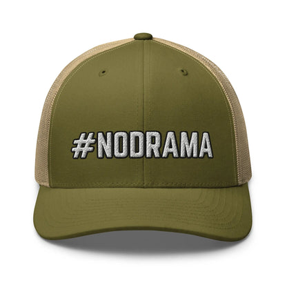 Hats Moss-Khaki Snapback Custom Trucker Hats #NODRAMA Funny Cap for Men & Women Infidel Collective