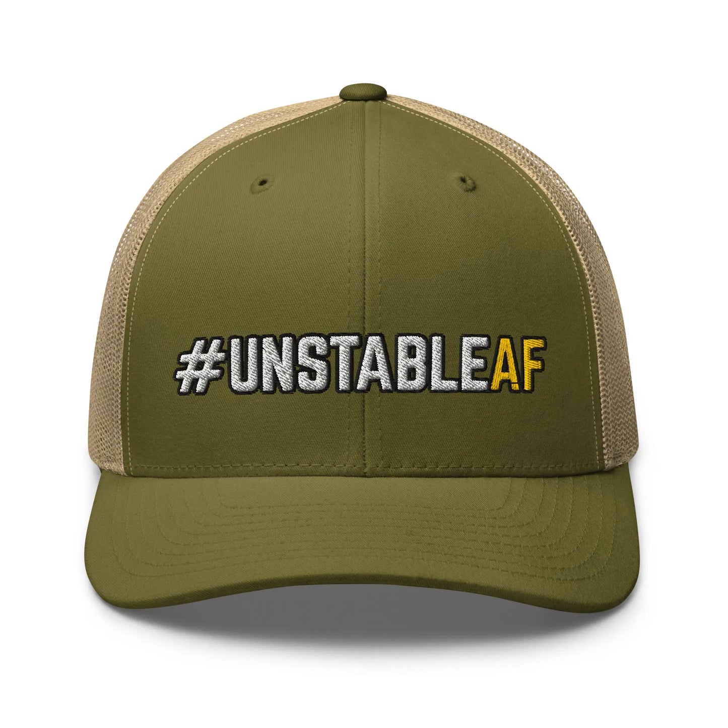 Hats Moss-Khaki Snapback Custom Trucker Hats #UNSTABLEAF Funny Mesh NSFW AF Hat Infidel Collective