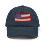 Hats Navy Distressed Vintage Baseball Hat Patriotic & 4th of July Old Glory Ball Cap Infidel Collective