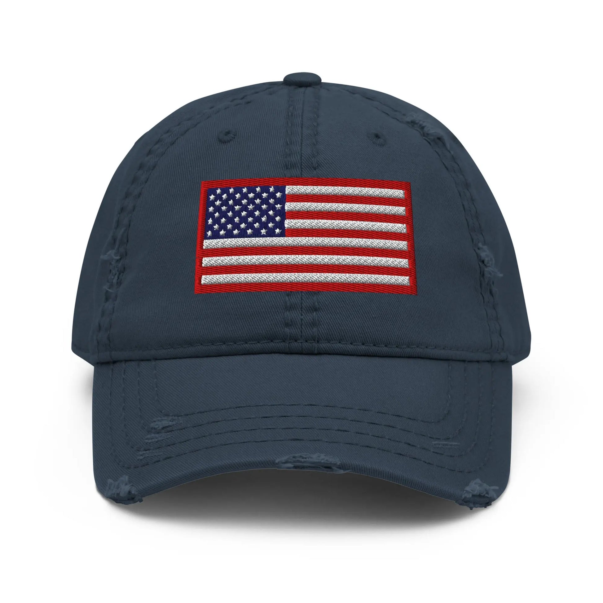 Hats Navy Distressed Vintage Baseball Hat Patriotic & 4th of July Old Glory Ball Cap Infidel Collective