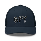 Hats Navy Snapback Custom Trucker Hat Inappropriate NSFW GFY Cap for Men & Women Infidel Collective