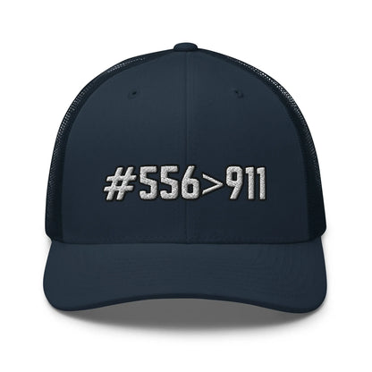 Hats Navy Snapback Custom Trucker Hats 2A #556>911 Cool Patriotic Cap Infidel Collective