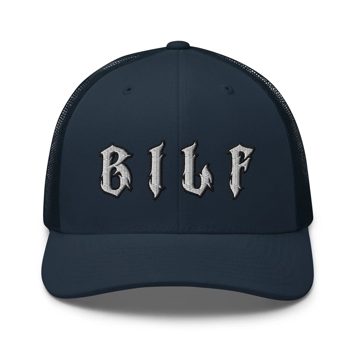 Hats Navy Snapback Custom Trucker Hats Cool BILF Bikers Cap for Men & Women Infidel Collective