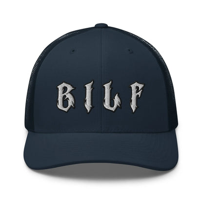 Hats Navy Snapback Custom Trucker Hats Cool BILF Bikers Cap for Men & Women Infidel Collective