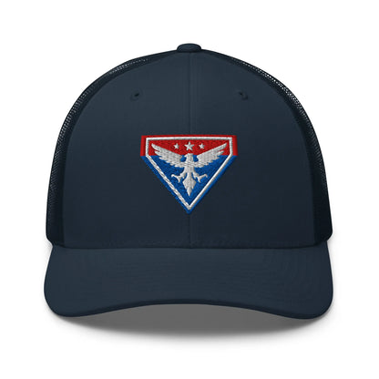 Hats Navy Snapback Custom Trucker Hats Liberty Eagle Badge Cool Patriotic Cap Infidel Collective
