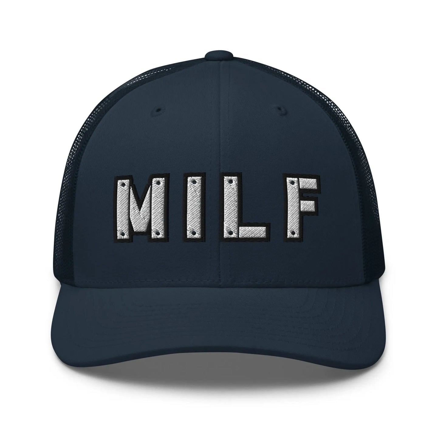 Hats Navy Snapback Custom Trucker Hats MILF Stencil Cap for Sexy Women Who Own It Infidel Collective