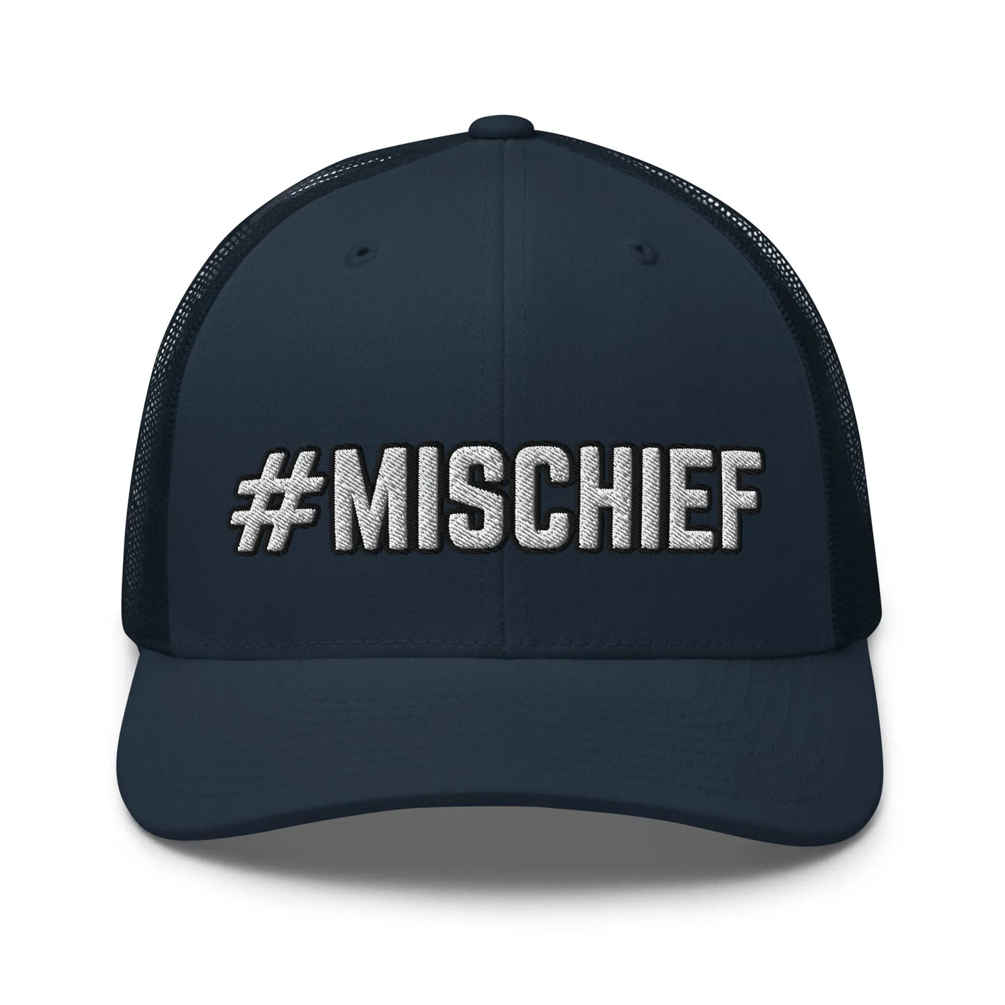Hats Navy Snapback Custom Trucker Hats MISCHIEF Funny Cap for Men & Women Infidel Collective
