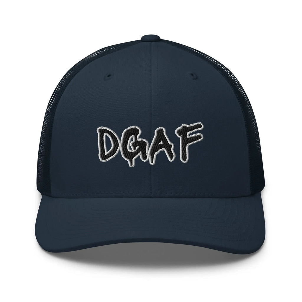 Hats Navy Snapback Custom Trucker Hats NSFW DGAF Cap for Men & Women Infidel Collective