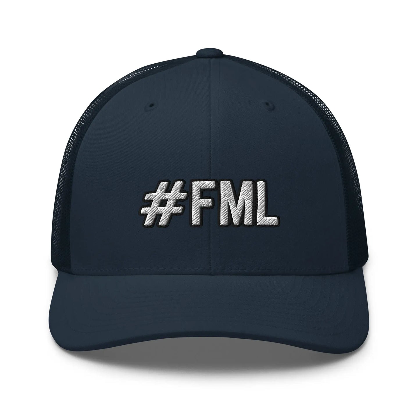 Hats Navy Snapback Custom Trucker Hats #FML Cap for Men & Women Funny Everyday Humor Infidel Collective