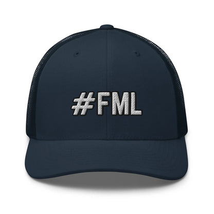 Hats Navy Snapback Custom Trucker Hats #FML Cap for Men & Women Funny Everyday Humor Infidel Collective