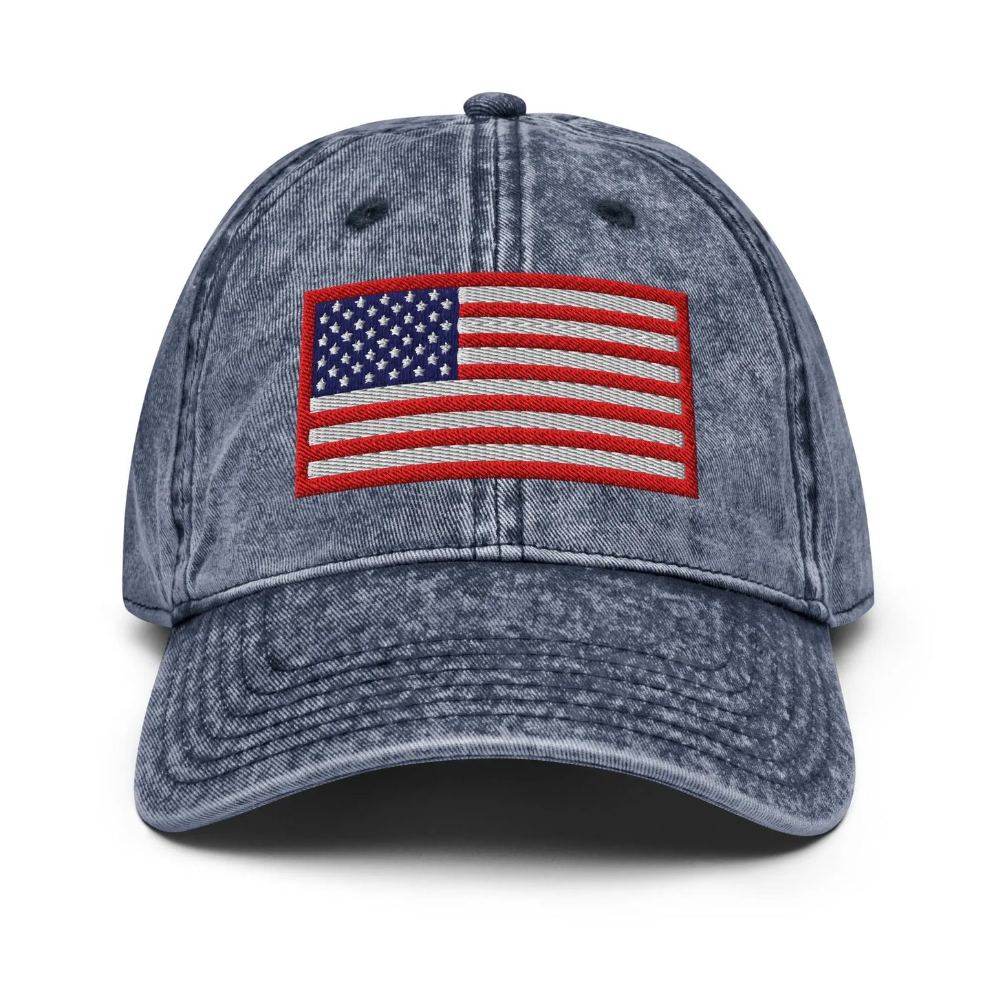 Hats Navy Vintage Baseball Hat USA Flag Old Glory – Red White & Blue Embroidered Hat Infidel Collective