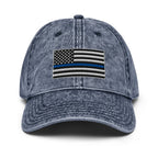 Hats Navy Vintage Otto Ball Cap with Back the Blue USA Flag Embroidered Infidel Collective