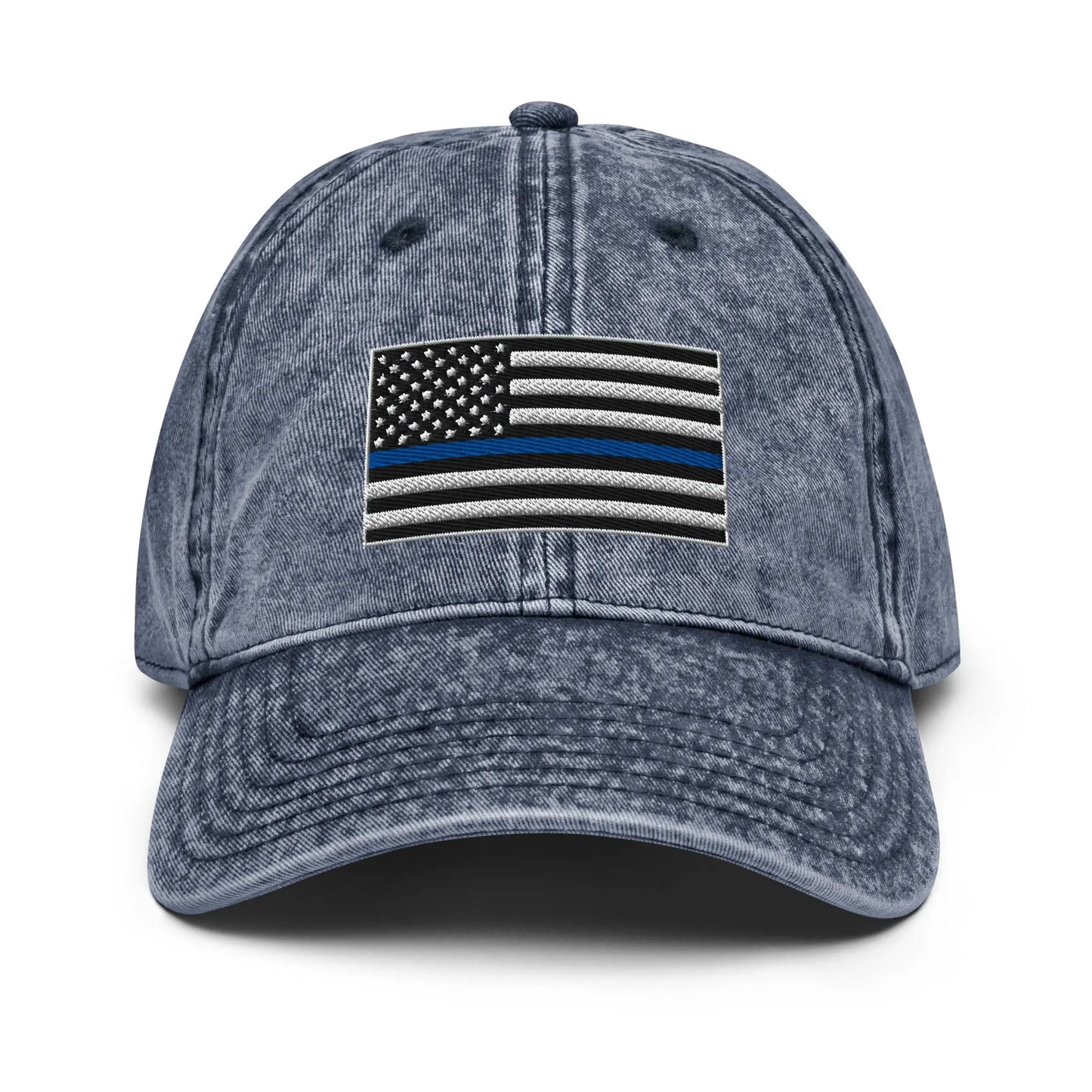 Hats Navy Vintage Otto Ball Cap with Back the Blue USA Flag Embroidered Infidel Collective