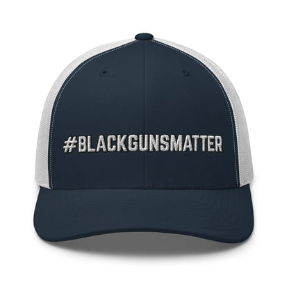 Hats Navy-White Snapback Custom Trucker Hats BLACKGUNSMATTER 2A Cap for Men & Women Infidel Collective